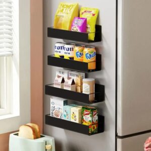 Magnetic storage rack with hooks for household